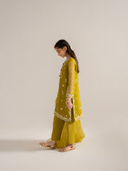 (Kids) 3 Piece - Embroidered Organza Suit KD-029