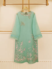 3 Piece - Pure Organza Embroidered Suit S109112