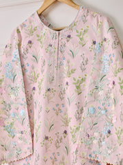 (Unstitched) Digital Printed Embroidered Cambric Shirt KJ-4414