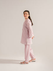(Kids) 2 Piece - Embroidered Cambric Suit KD-011