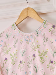 (Unstitched) Digital Printed Embroidered Cambric Shirt KJ-4414