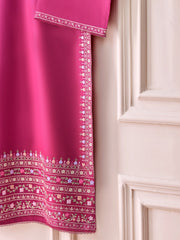 (Unstitched) 2 Piece - Embroidered Cambric Suit KJ-4403