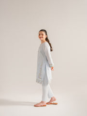 (Kids) 2 Piece - Embroidered Cambric Suit KD-021