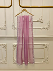 Pure Organza Embroidered Suit S111626