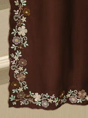 3 Piece- Pure Embroidered Sheesha Silk Suit S112969