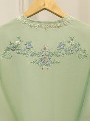 3 Piece- Pure Sheesha Silk Embroidered Suit S113030