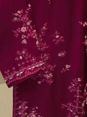 Pure Embroidered Sheesha Silk Shirt S113161