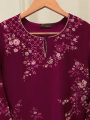 Pure Embroidered Sheesha Silk Shirt S113161