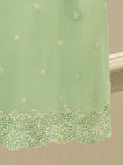 3 Piece - Pure Embroidered Chiffon Suit S113445