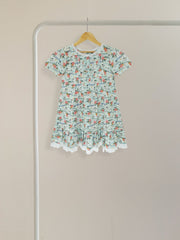 (KIDS) PREMIUM DIGITAL PRINTED PIMA CAMBRIC COTTON FROCK AND PANTS KD024