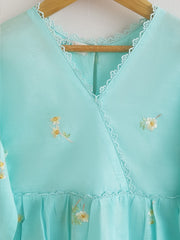(KIDS) FINE JACQUARD EMBROIDERED FROCK KD029