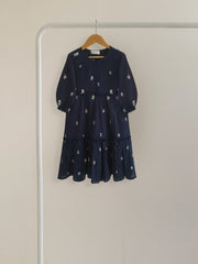 (KIDS) FINE JACQUARD EMBROIDERED FROCK KD030