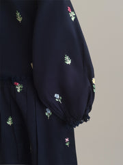 (KIDS) FINE JACQUARD EMBROIDERED FROCK KD030