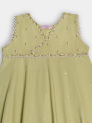 (Kids) 2 Piece - Embroidered Cambric Suit FKD-091