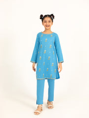 (Kids) 2 Piece - Embroidered Lawn Suit FKD-090