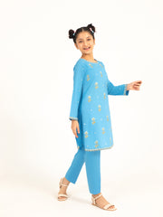 (Kids) 2 Piece - Embroidered Lawn Suit FKD-090