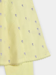 (Kids) 2 Piece - Embroidered Cambric Suit FKD-086