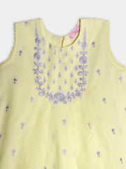 (Kids) 2 Piece - Embroidered Cambric Suit FKD-086