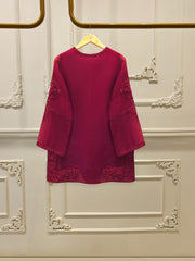 3 Piece - Pure Embroidered Cotton Net Suit S112428