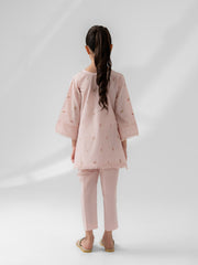 (Kids) 2 Piece - Embroidered Cambric Suit FKD-017