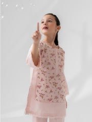 (Kids) 2 Piece - Embroidered Cambric Suit FKD-017