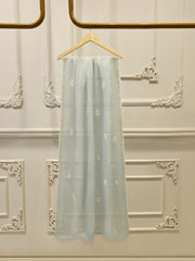 3 Piece - Pure Organza Embroidered Suit S112447