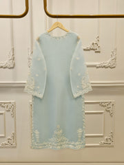 3 Piece - Pure Organza Embroidered Suit S112447