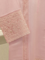3 Piece - Pure Embroidered Cotton Net Suit S112841
