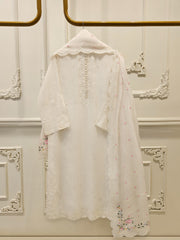 3 Piece - Pure Embroidered Cotton Net Suit S112932