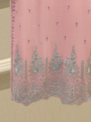 3 Piece - Pure Embroidered Cotton Net Suit S112986