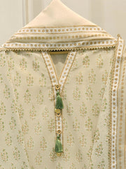 3 Piece - Hand Block Printed Kora Cotton Suit S113075