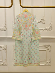 Digital Printed Embroidered Cambric Shirt S113280