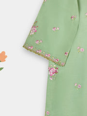 (Kids) 3 Piece - Embroidered Koren Silk Suit FKD073