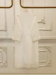 (Unstitched) 3 Piece - Pure Embroidered Cotton Net Suit S113611