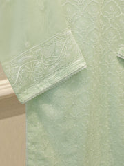 (Unstitched) 3 Piece - Pure Embroidered Cotton Net Suit S113612