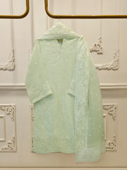 (Unstitched) 3 Piece - Pure Embroidered Cotton Net Suit S113612