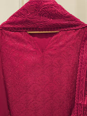 (Unstitched) 3 Piece - Pure Embroidered Cotton Net Suit S113614