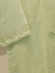 (Unstitched) 3 Piece - Pure Embroidered Cotton Net Suit S113610