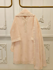 (Unstitched) 3 Piece - Pure Embroidered Cotton Net Suit S113609