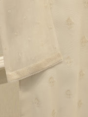 (Unstitched) 3 Piece - Pure Embroidered Cotton Net Suit S113613