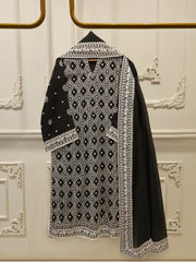 (Unstitched) 3 Piece - Pure Embroidered Cotton Net Suit S113920