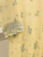 3 Piece - Pure Embroidered Cotton Net Suit S114155
