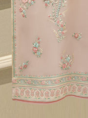 3 Piece - Pure Organza Embroidered Suit S114193