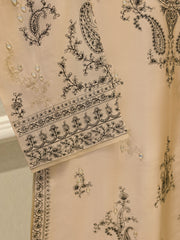 3 Piece- Pure Sheesha Silk Embroidered Suit S114239
