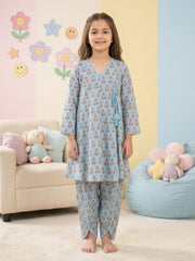 (Teens) 2 Piece - Digital Printed Lawn Suit TN00005