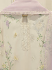 3 Piece - Embroidered Kora Cotton Suit WS00308