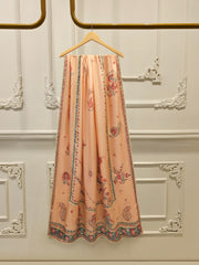 3 Piece- Pure Printed Raw Silk Embroidered Suit S114516