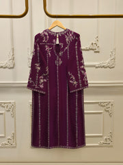 3 Piece- Pure Sheesha Silk Embroidered Suit S114652