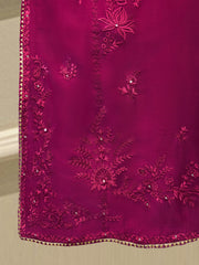 3 Piece- Pure Sheesha Silk Embroidered Suit S114713