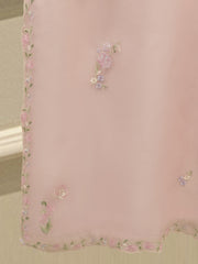 3 Piece - Pure Organza Embroidered Suit S114708